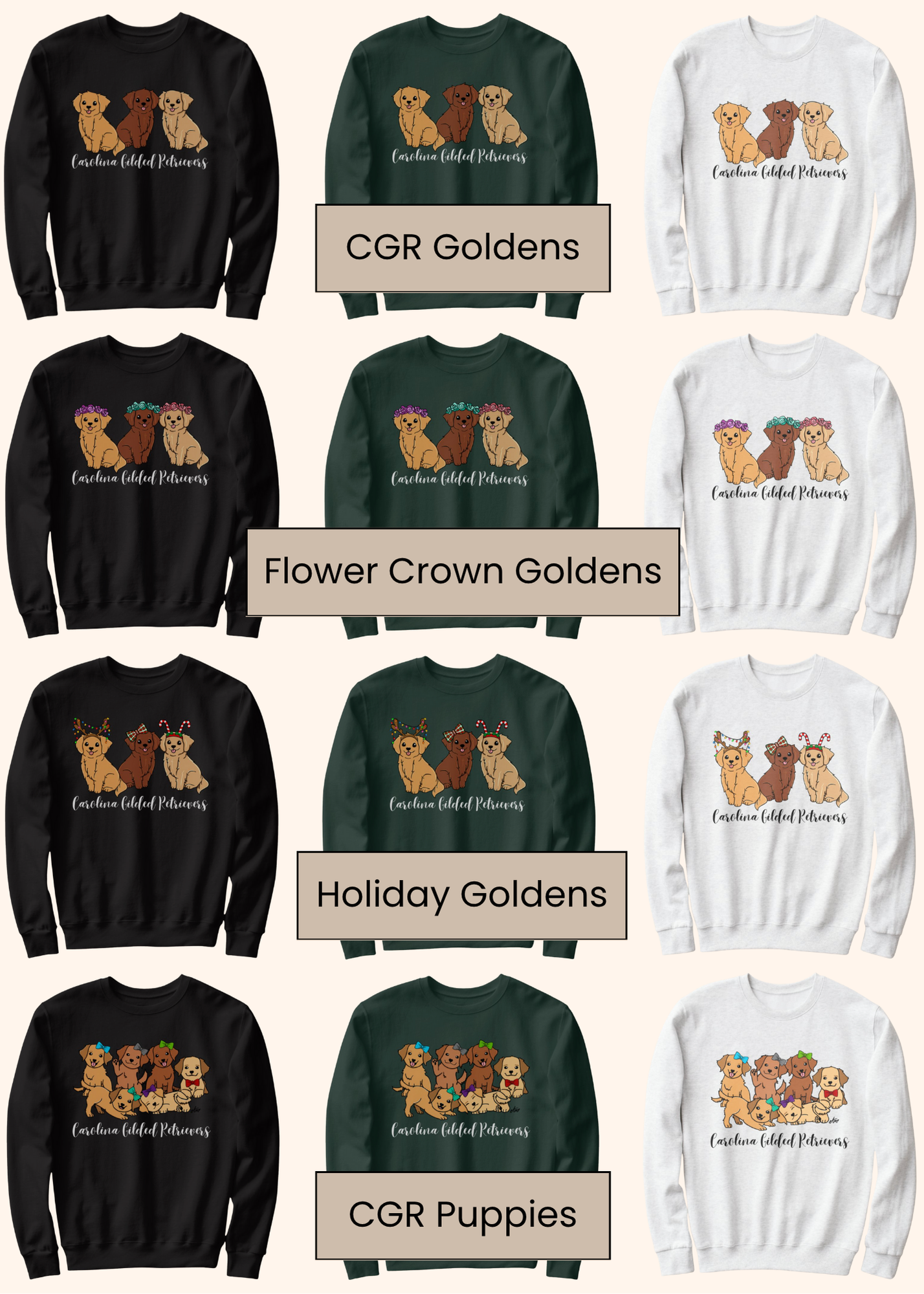 Carolina Gilded Retriever Sweatshirts